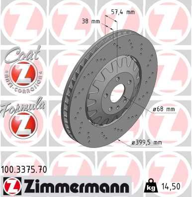 ZIMMERMANN 100.3375.70 - Bremsscheibe