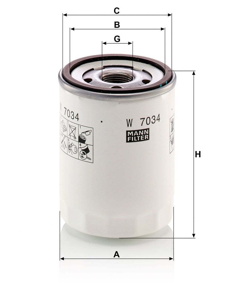 MANN-FILTER W 7034 - Ölfilter