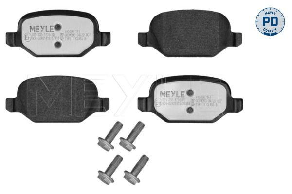 MEYLE 025 235 1716/PD - Bremsbelagsatz, Scheibenbremse