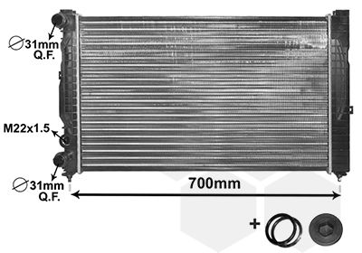 VAN WEZEL 03002123 - Kühler, Motorkühlung