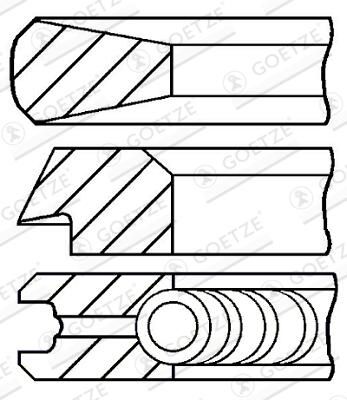 GOETZE ENGINE 08-428800-00 - Kolbenringsatz