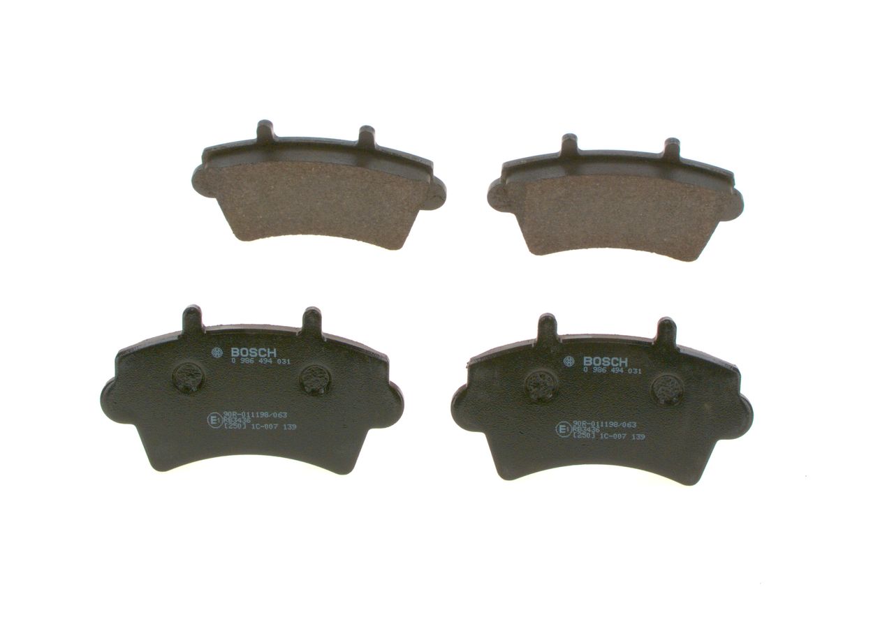 BOSCH 0 986 494 031 - Bremsbelagsatz, Scheibenbremse
