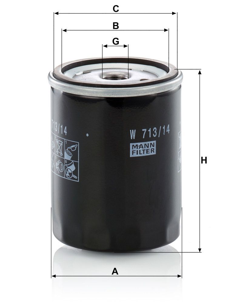 MANN-FILTER W 713/14 - Ölfilter