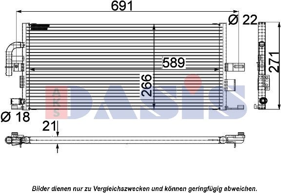 AKS DASIS 120018N - Kühler, Motorkühlung