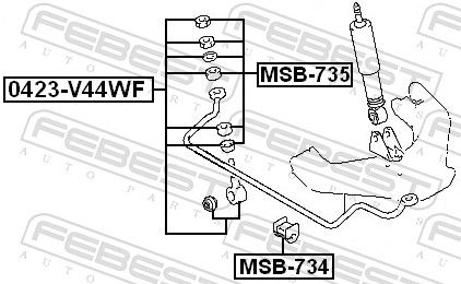 FEBEST 0423-V44WF - Stange/Strebe, Stabilisator