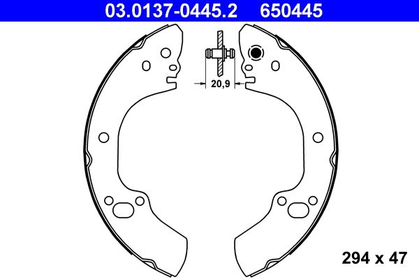 ATE 03.0137-0445.2 - Bremsbackensatz