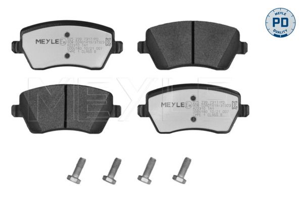 MEYLE 025 239 7317/PD - Bremsbelagsatz, Scheibenbremse