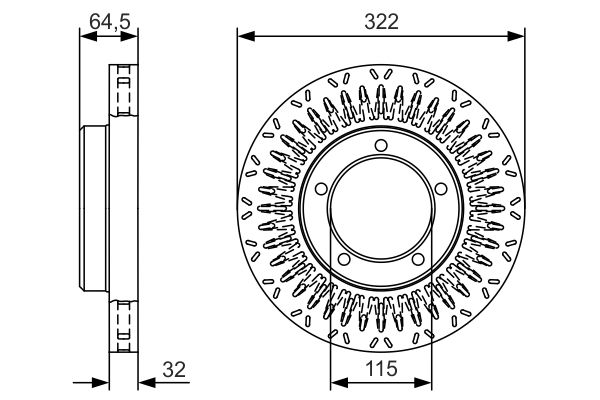 BOSCH 0 986 479 T27 - Bremsscheibe