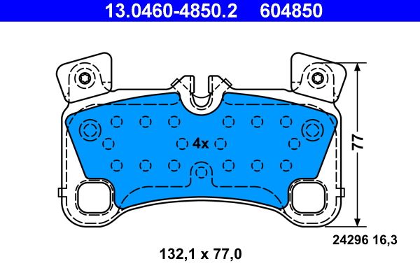 ATE 13.0460-4850.2 - Bremsbelagsatz, Scheibenbremse
