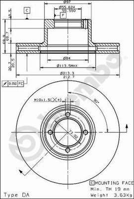 BREMBO 09.4933.10 - Bremsscheibe