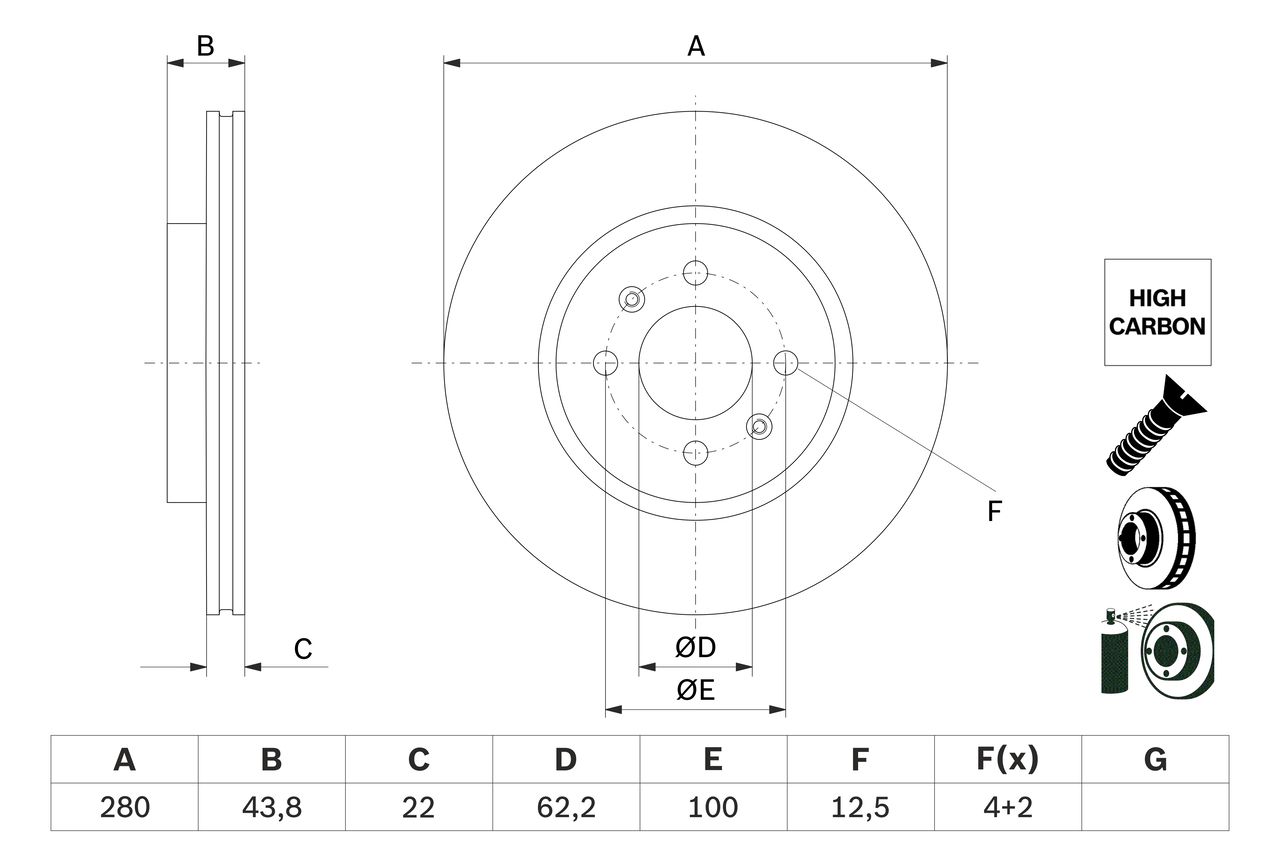 BOSCH 0 986 479 E98 - Bremsscheibe