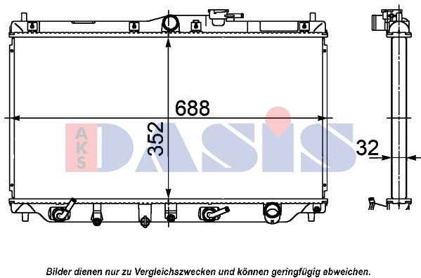 AKS DASIS 100043N - Kühler, Motorkühlung