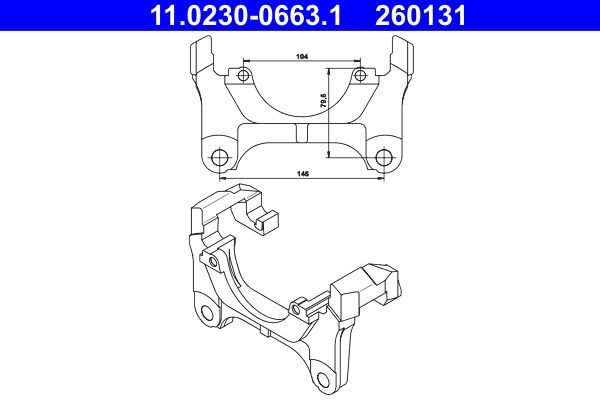 ATE 11.0230-0663.1 - Halter, Bremssattel