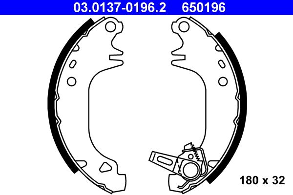 ATE 03.0137-0196.2 - Bremsbackensatz