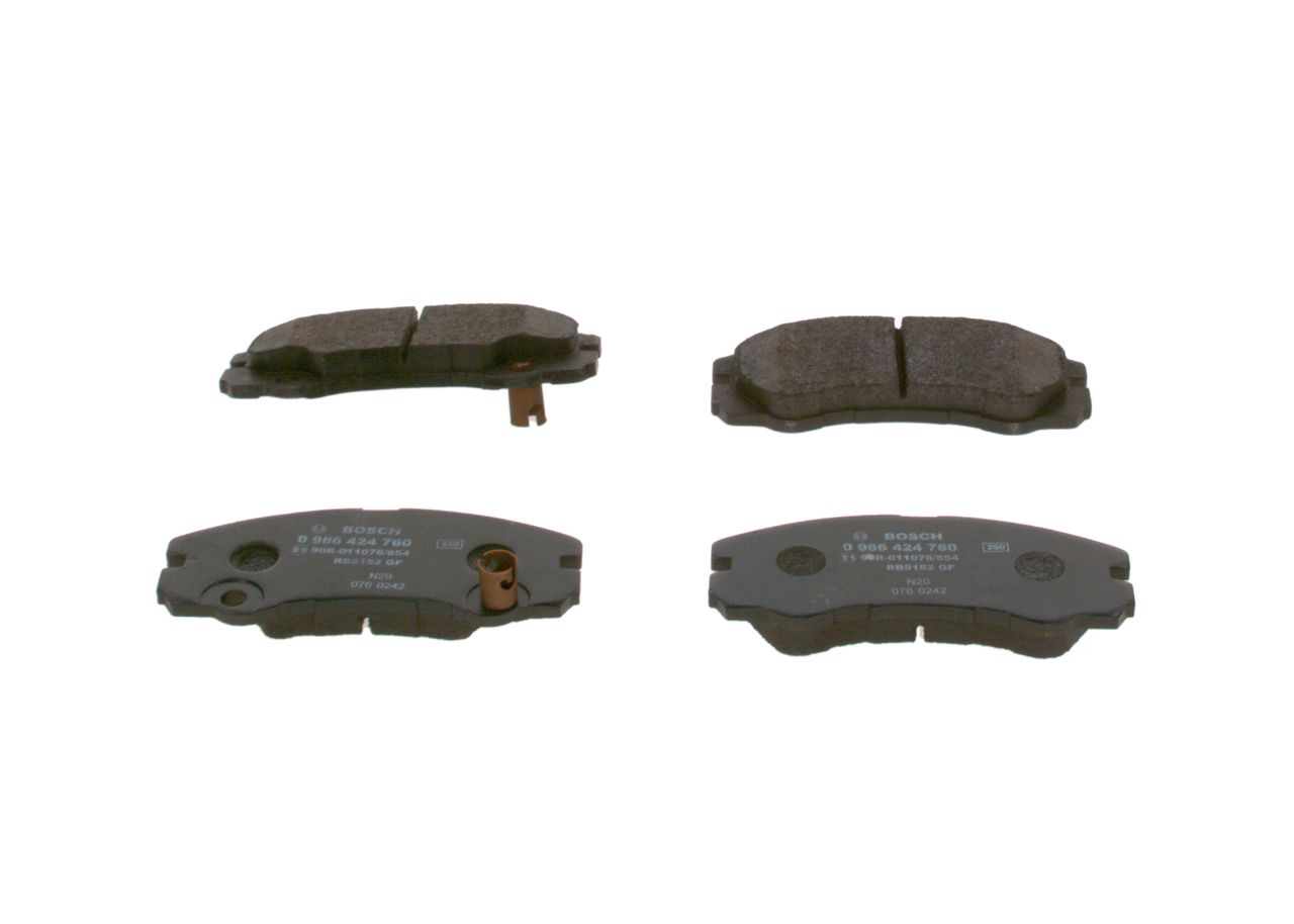 BOSCH 0 986 424 760 - Bremsbelagsatz, Scheibenbremse