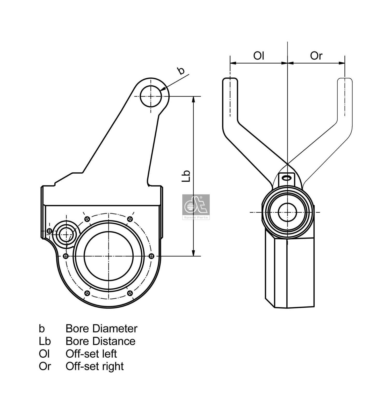 DT Spare Parts 10.33076 - Gestängesteller, Bremsanlage