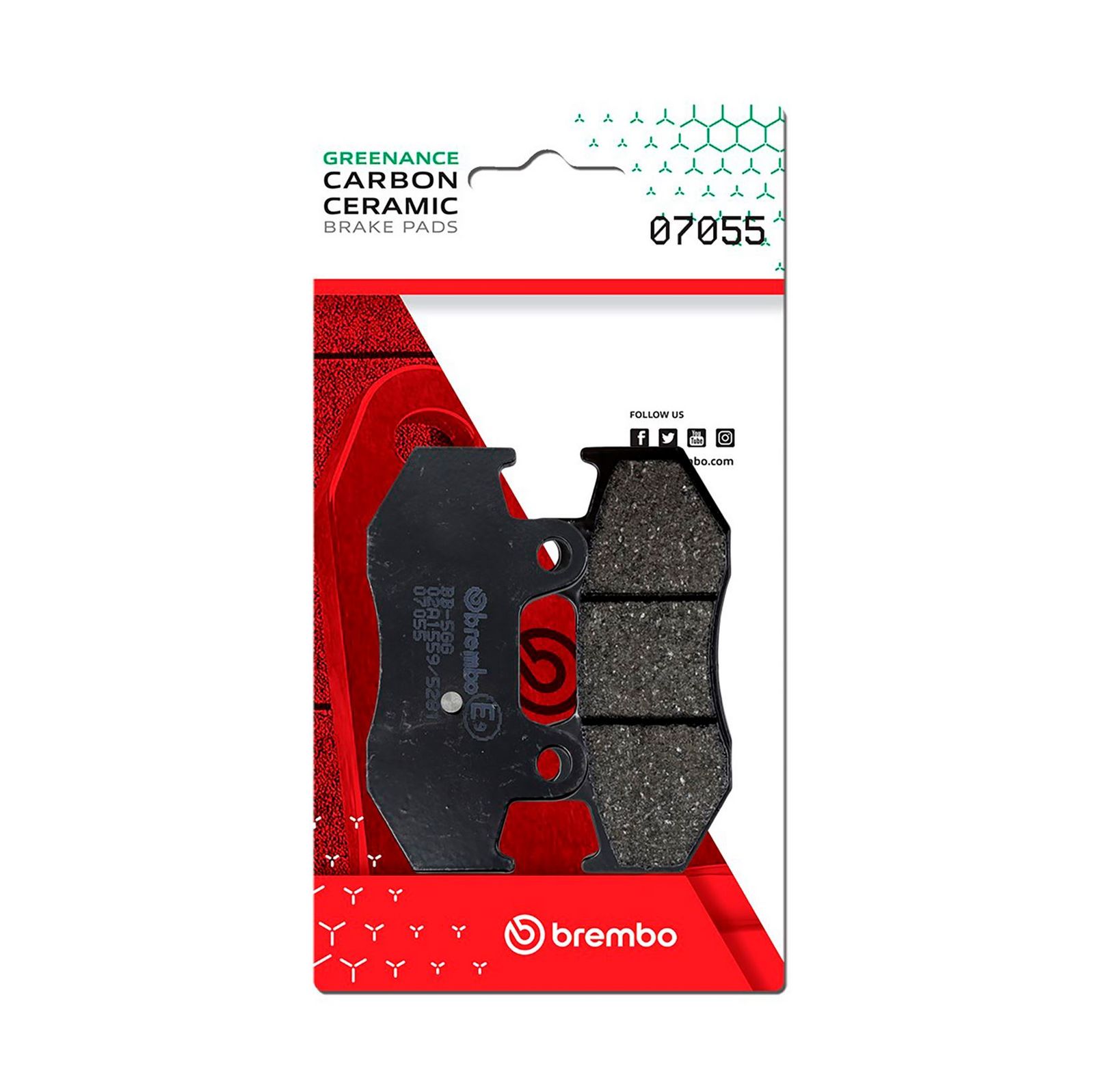 BREMBO 07055 - Bremsbelagsatz, Scheibenbremse