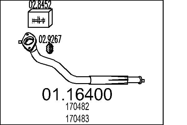 MTS 01.16400 - Abgasrohr