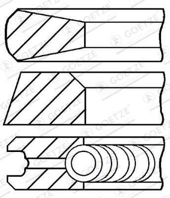 GOETZE ENGINE 08-105500-00 - Kolbenringsatz