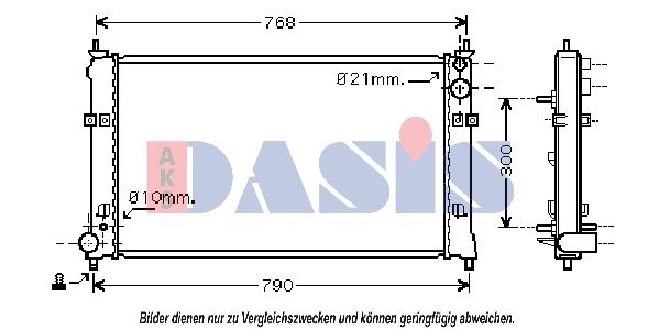 AKS DASIS 110060N - Kühler, Motorkühlung
