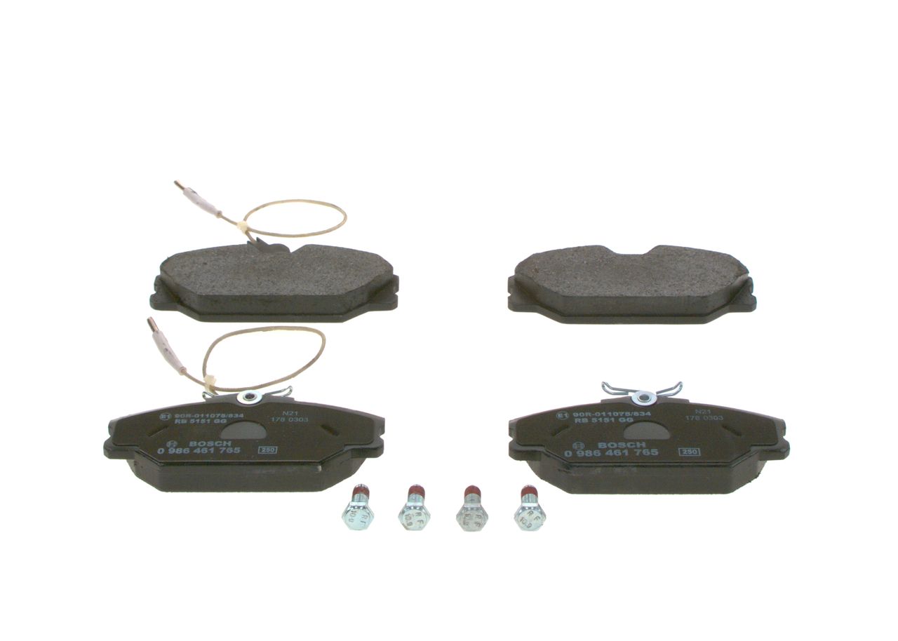 BOSCH 0 986 461 765 - Bremsbelagsatz, Scheibenbremse