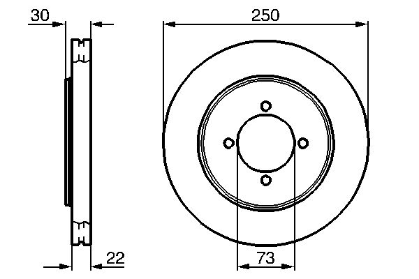 BOSCH 0 986 478 458 - Bremsscheibe