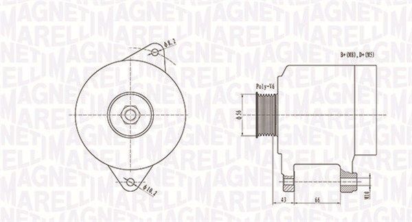 MAGNETI MARELLI 063738250010 - Generator