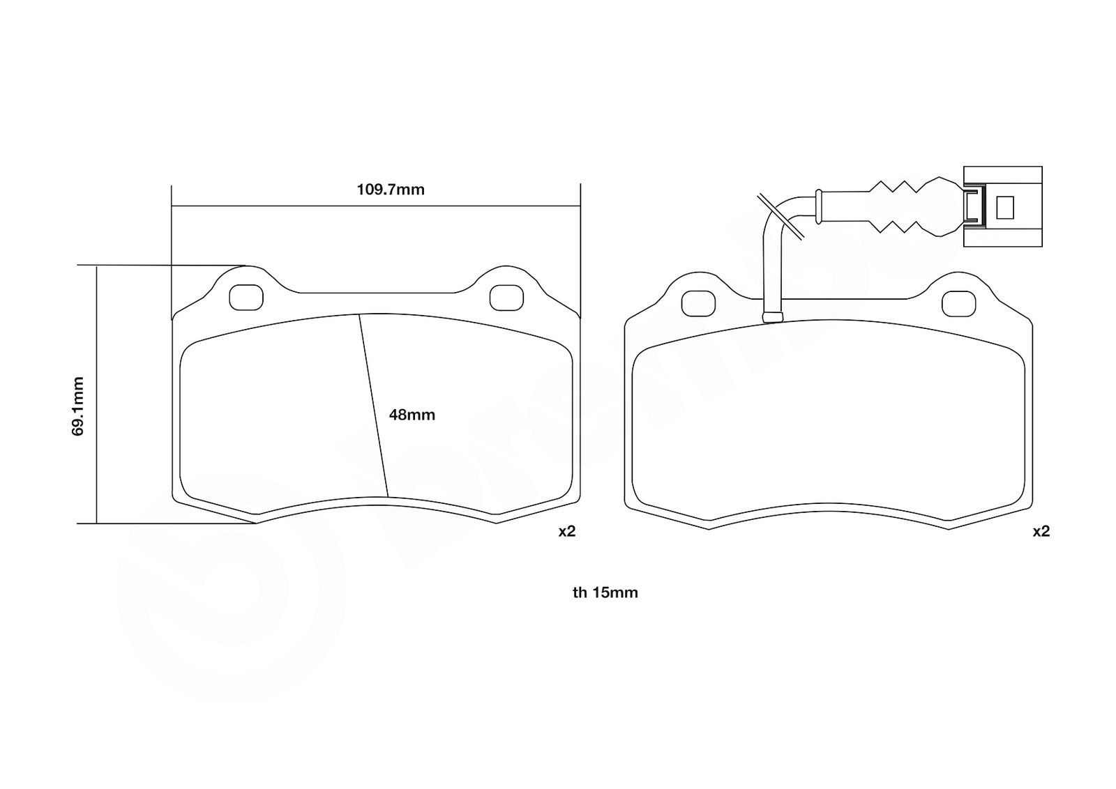 BREMBO 07.B314.03 - Hochleistungs-Bremsbelagsatz