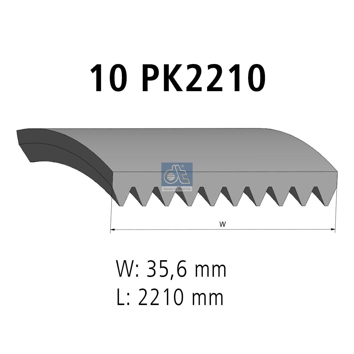 DT Spare Parts 1.51508 - Keilrippenriemen