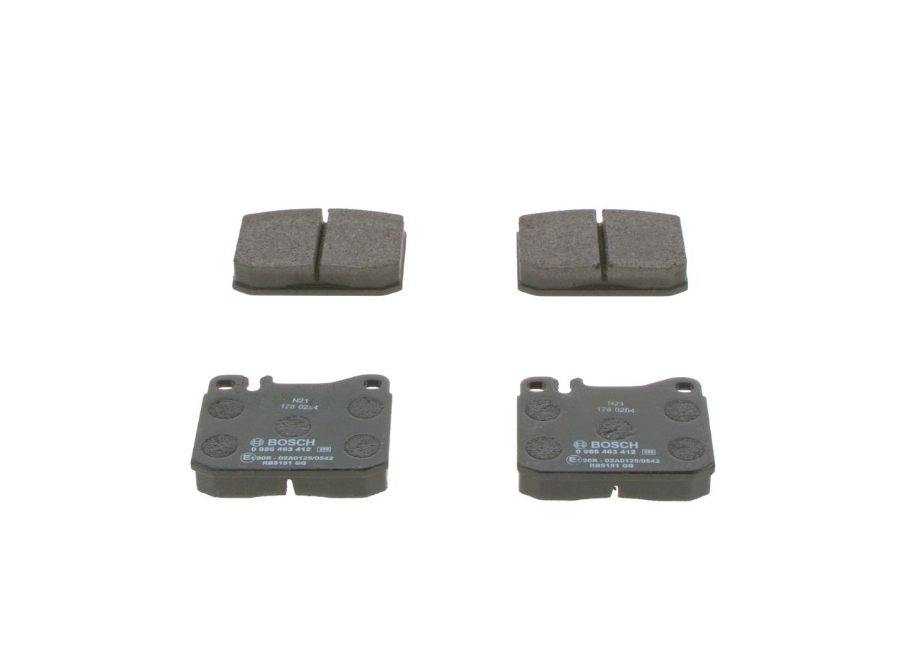 BOSCH 0 986 463 412 - Bremsbelagsatz, Scheibenbremse