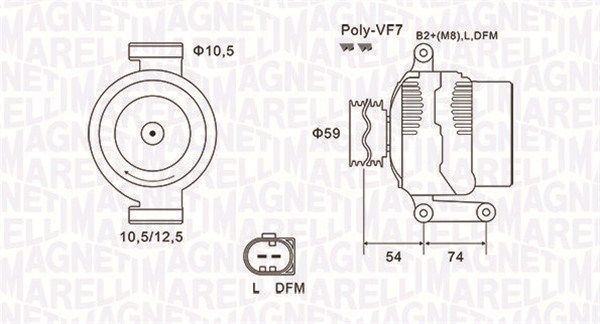 MAGNETI MARELLI 063731922010 - Generator