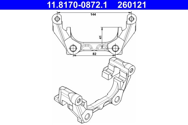 ATE 11.8170-0872.1 - Halter, Bremssattel