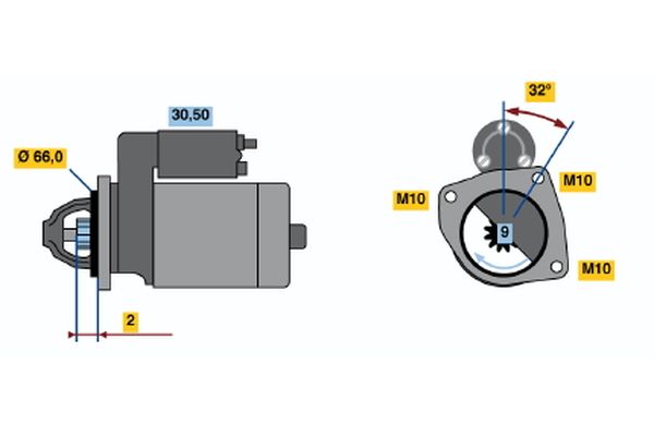 BOSCH 0 001 108 173 - Starter