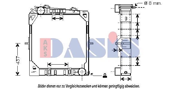 AKS DASIS 130570N - Kühler, Motorkühlung