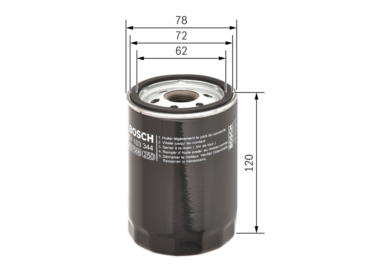 BOSCH 0 451 103 344 - Ölfilter
