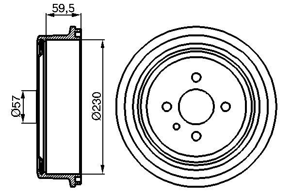 BOSCH 0 986 477 022 - Bremstrommel