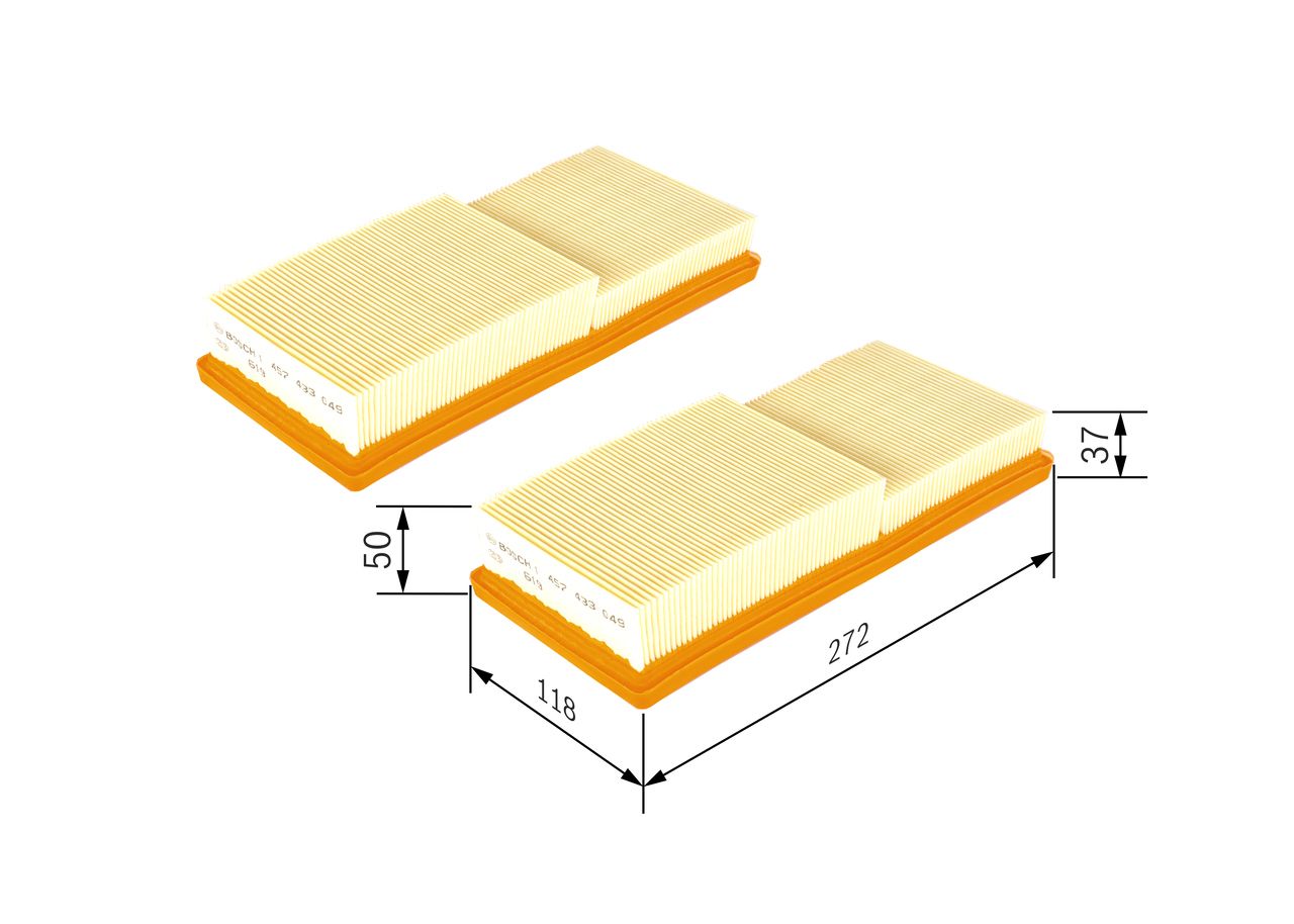 BOSCH 1 457 433 049 - Luftfilter