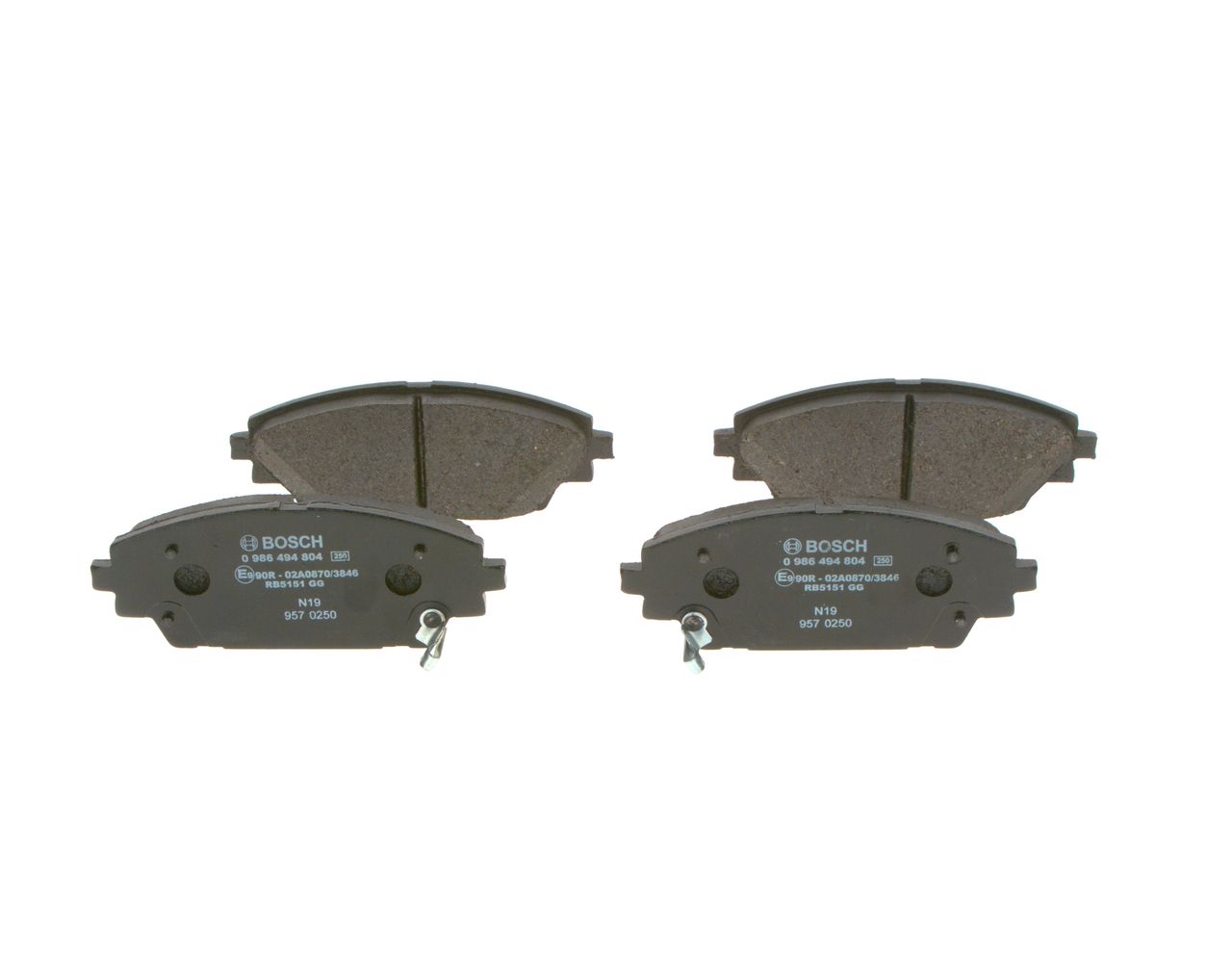 BOSCH 0 986 494 804 - Bremsbelagsatz, Scheibenbremse