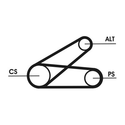 CONTINENTAL CTAM 6PK873 ELAST T1 - Keilrippenriemensatz