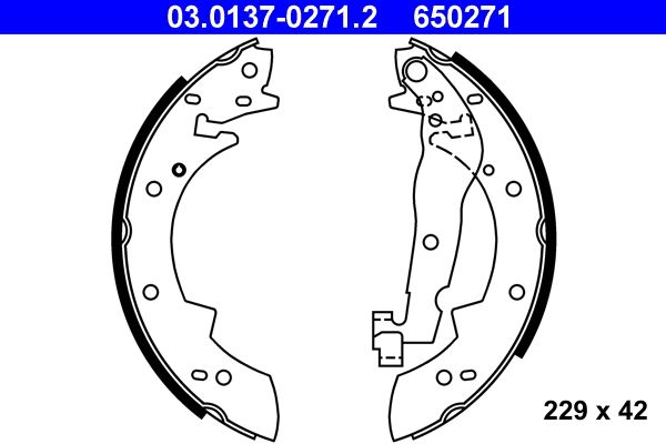 ATE 03.0137-0271.2 - Bremsbackensatz