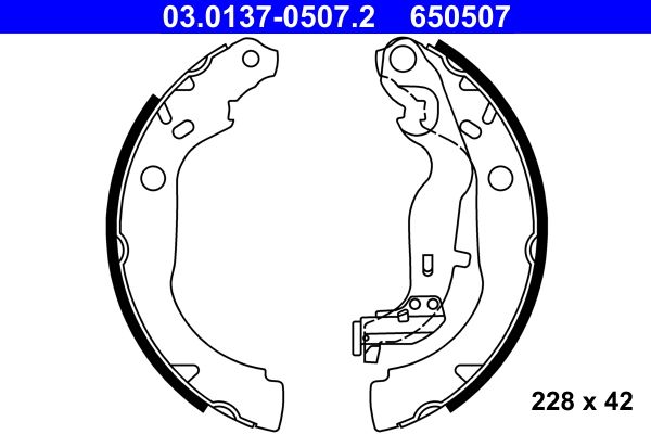 ATE 03.0137-0507.2 - Bremsbackensatz