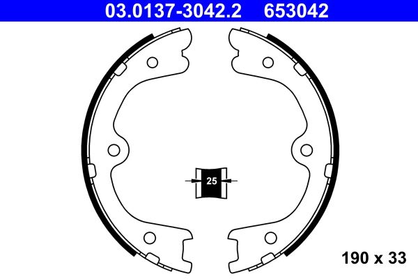 ATE 03.0137-3042.2 - Bremsbackensatz, Feststellbremse