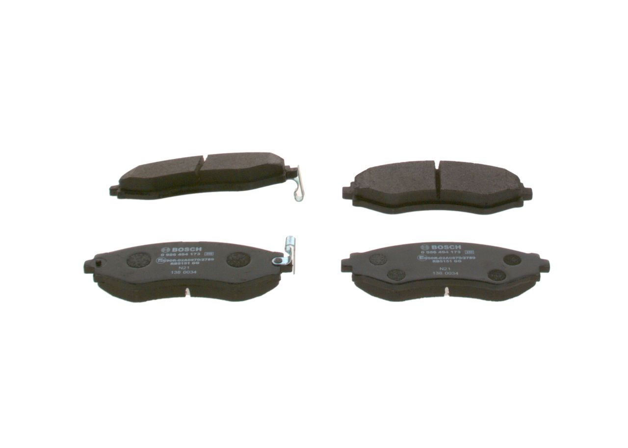 BOSCH 0 986 494 173 - Bremsbelagsatz, Scheibenbremse