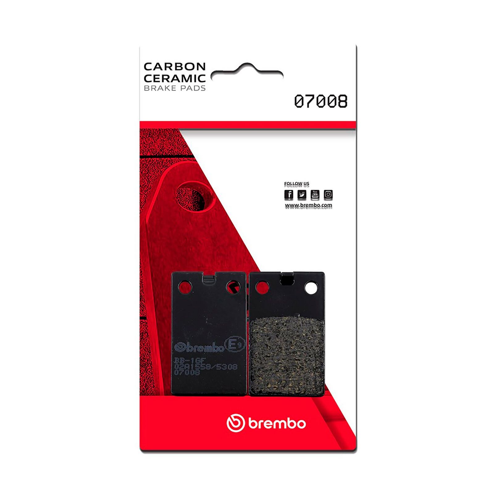 BREMBO 07008 - Bremsbelagsatz, Scheibenbremse