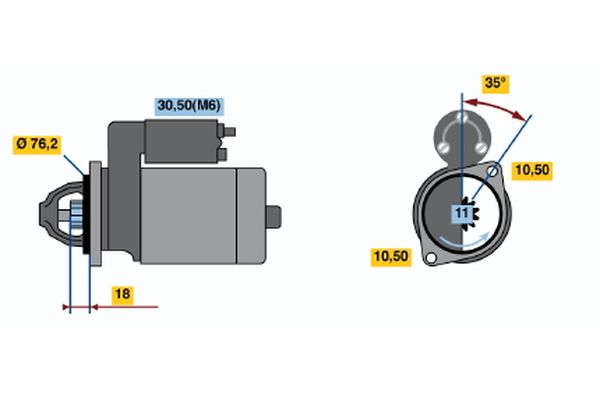 BOSCH 0 001 107 107 - Starter