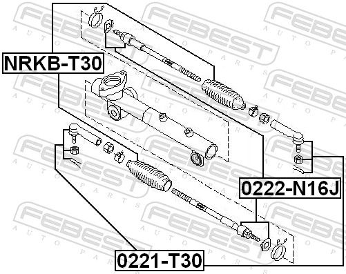 FEBEST 0221-T30 - Spurstangenkopf