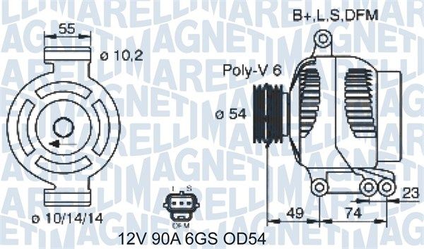 MAGNETI MARELLI 063731388310 - Generator
