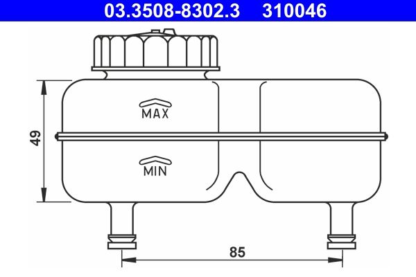 ATE 03.3508-8302.3 - Ausgleichsbehälter, Bremsflüssigkeit