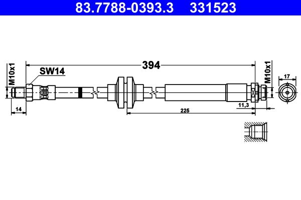 ATE 83.7788-0393.3 - Bremsschlauch