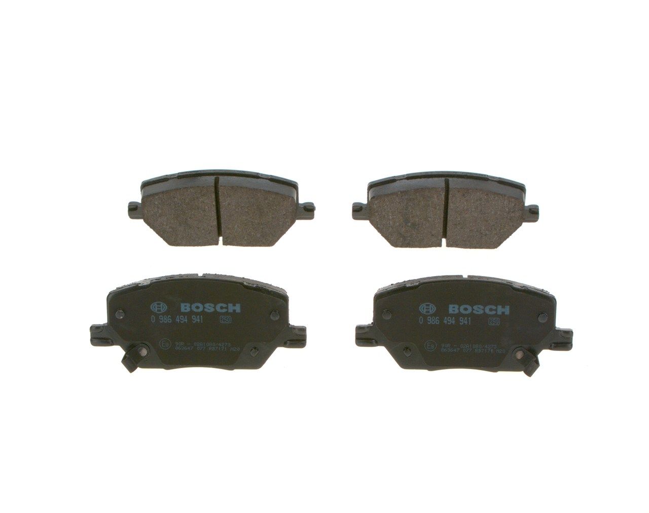 BOSCH 0 986 494 941 - Bremsbelagsatz, Scheibenbremse